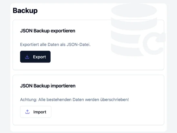 Backup & Datenexport